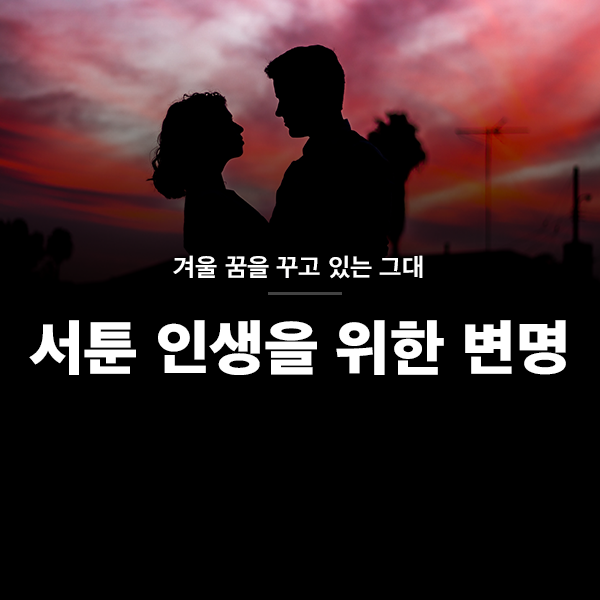 서툰 인생을 위한 변명-겨울꿈을 꾸고 있는 그대 
