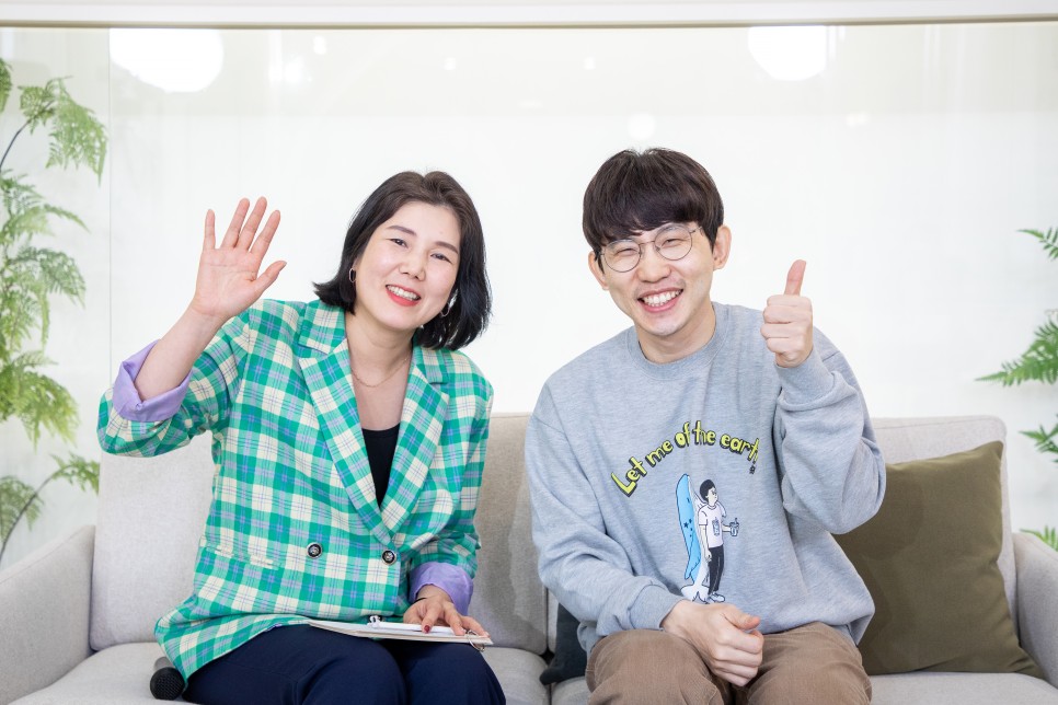 사회자와 기우진 멘토 사진 