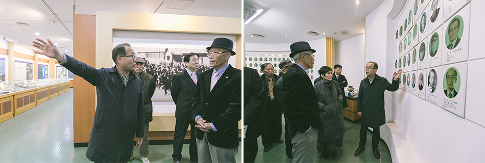 광주학생독립운동기념 역사관 관람 중인 관객들 모습