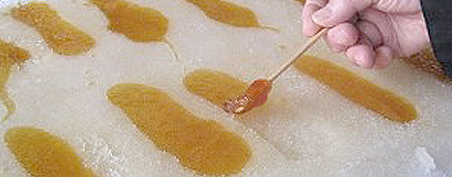 시럽을 평평하게 만든다