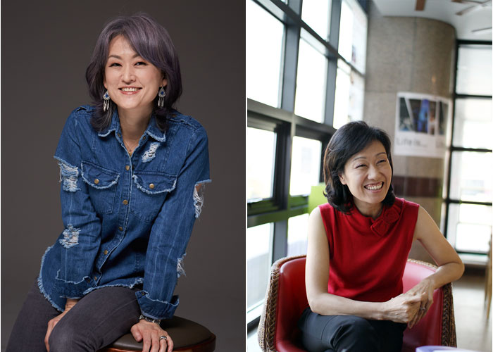 왼쪽 사회자 오지혜, 오른쪽 연사 김인희