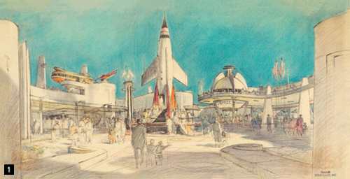 디즈니랜드 투모로랜드(Disneyland’s Tomorrowland) 테마공원 스케치