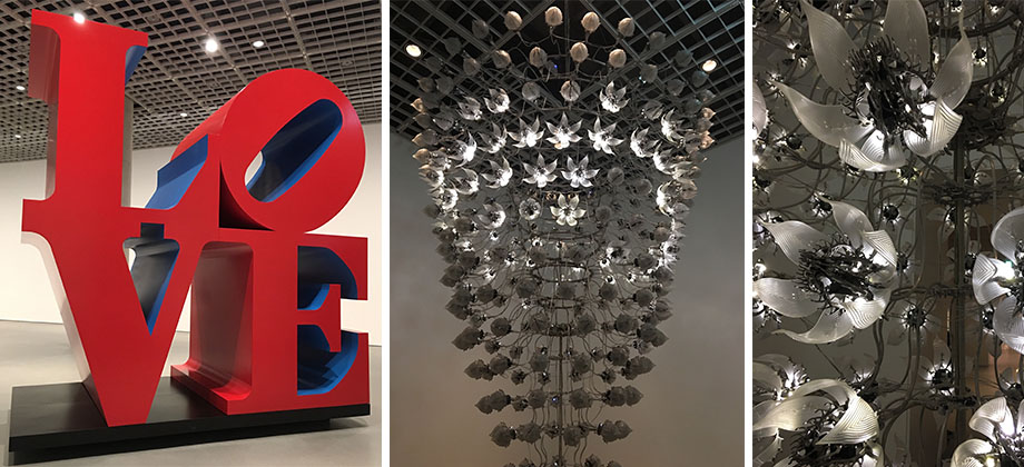 로버트 인디애나(Robert Indiana; 미국, 1928~2018)의 사랑(Love)(1966-99) / 최우람(U-Ram Choe; 한국, 1970~)의 우나 루미노(Una Lumino)(2009) ©김민정