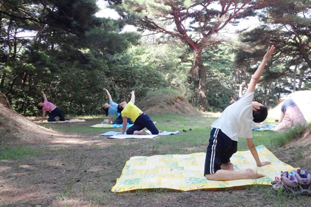 팔공산에서 진행된 요가 프로그램