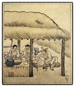 김홍도, 주막부분≪풍속화첩≫(국립중앙박물관)소장
