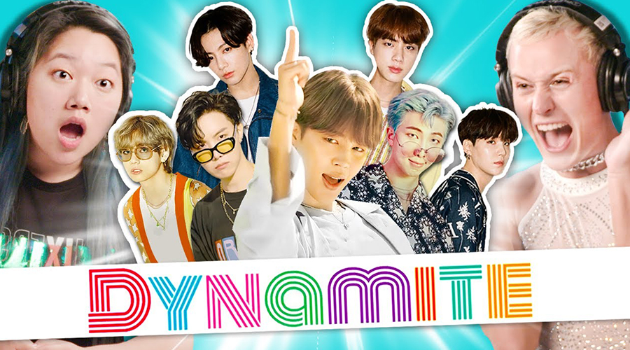 DYNAMITE 해외 K팝 팬들의 리액션 유튜브 동영상 (이미지 출처: 유튜브 채널 REACT)