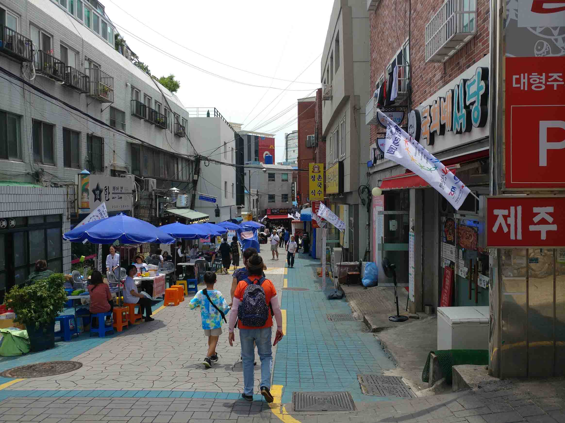 백년골목길 촌국수 정식 국희네 식당 대형주차 제주