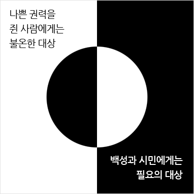 나쁜 권력을 쥔 사람에게는 불온한 대상 백성과 시민에게는 필요의 대상