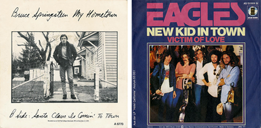 브루스 스프링스틴(Bruce Springsteen)이 노래 ‘내 고향마을(My hometown)’ 앨범 / 이글스 ‘뉴 키드 인 타운(New Kid in Town)’  앨범