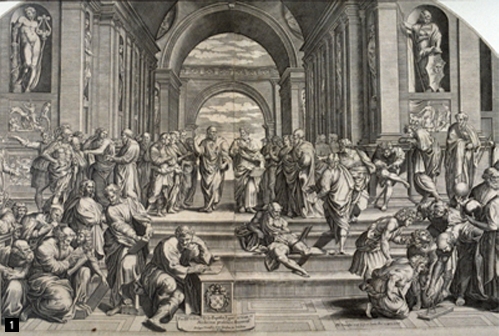 필리프 토마생(Philippe Thomassin) 아테네 학파(School of Athens) (라파엘로의 원작 회화 아테네 학파를 모사한 판화